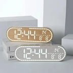 2 réveils bois mural beige et gris