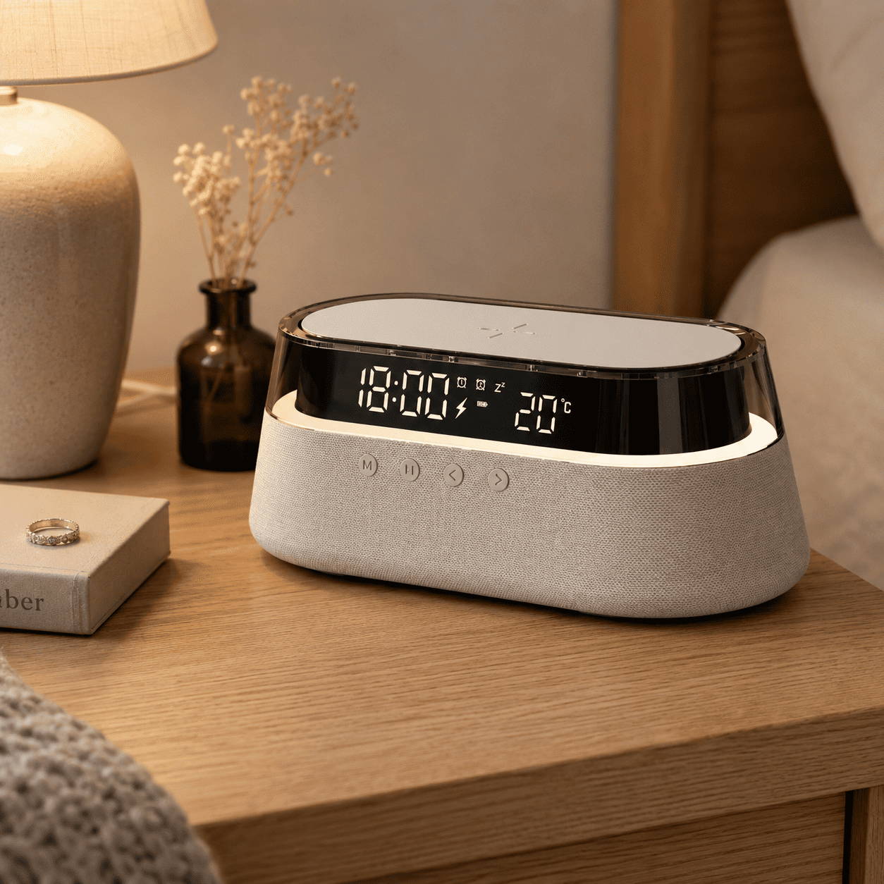 radio reveil gris clair chambre adulte - monreveil.com