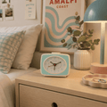 Mini Réveil Rétro Bleu Clair chambre d'adulte - monreveil.com