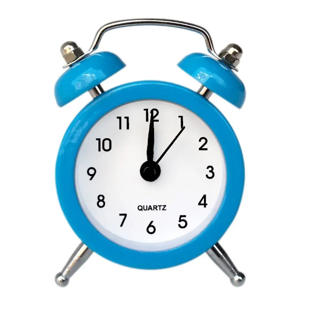 mini reveil horloge bleu sur fond blanc - monreveil.com