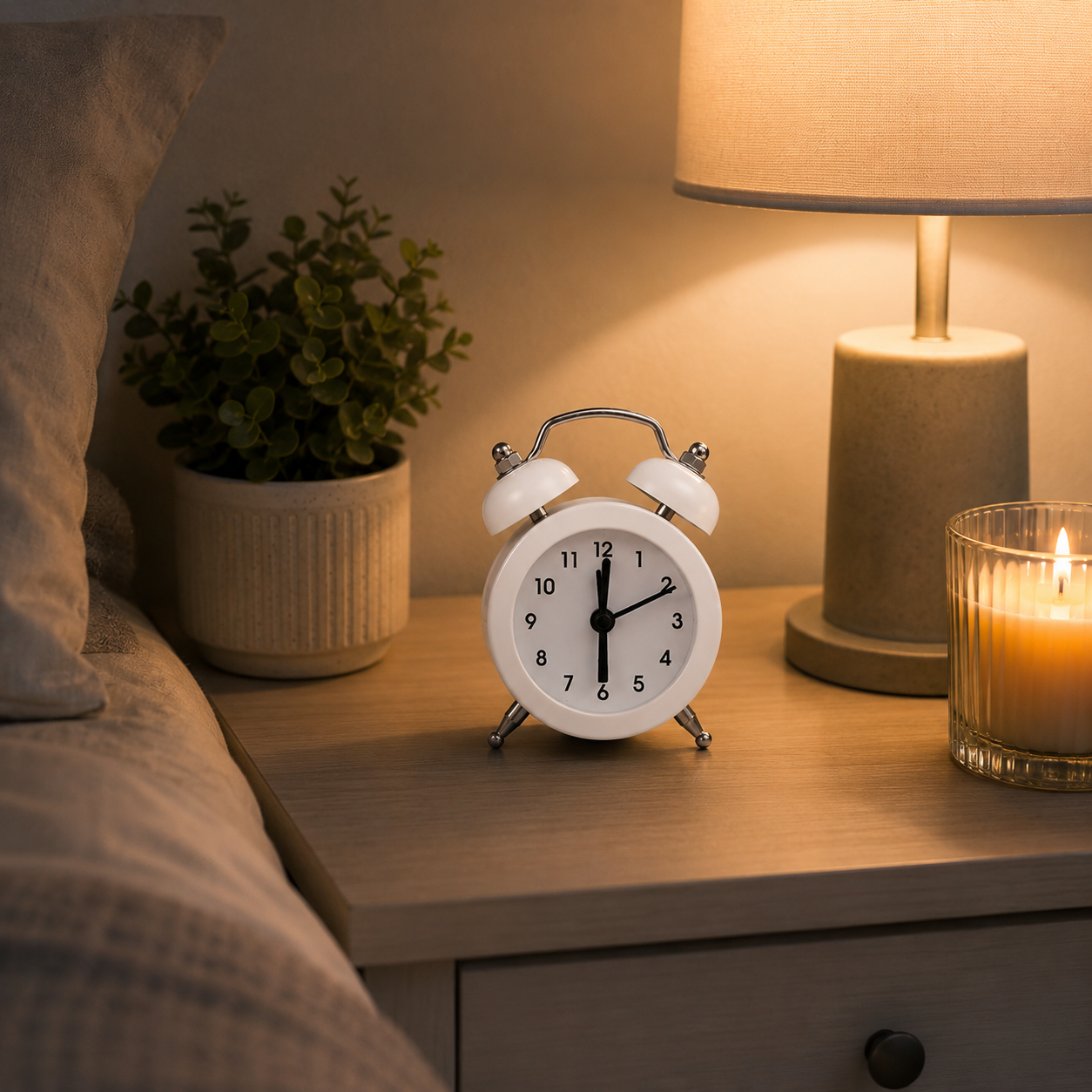 mini reveil horloge blanc chambre adulte - monreveil.com