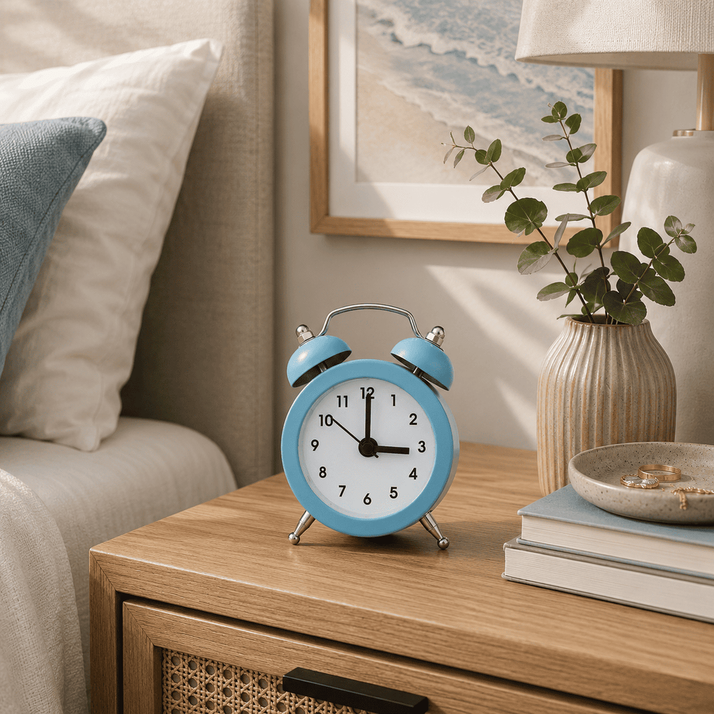 mini reveil horloge bleu clair chambre adulte - monreveil.com