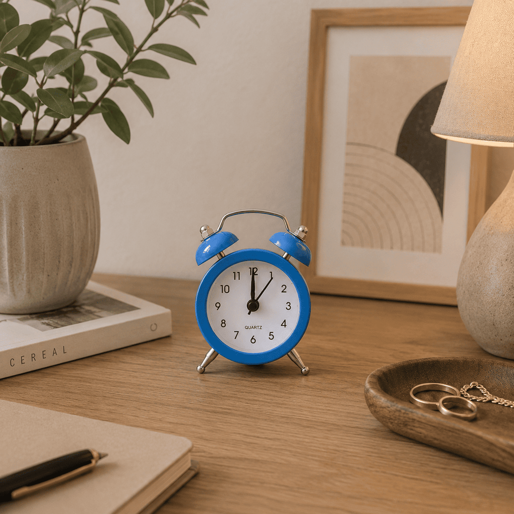 mini reveil horloge bleu chambre - monreveil.com