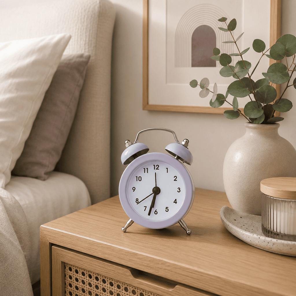 mini reveil horloge violet chambre adulte - monreveil.com