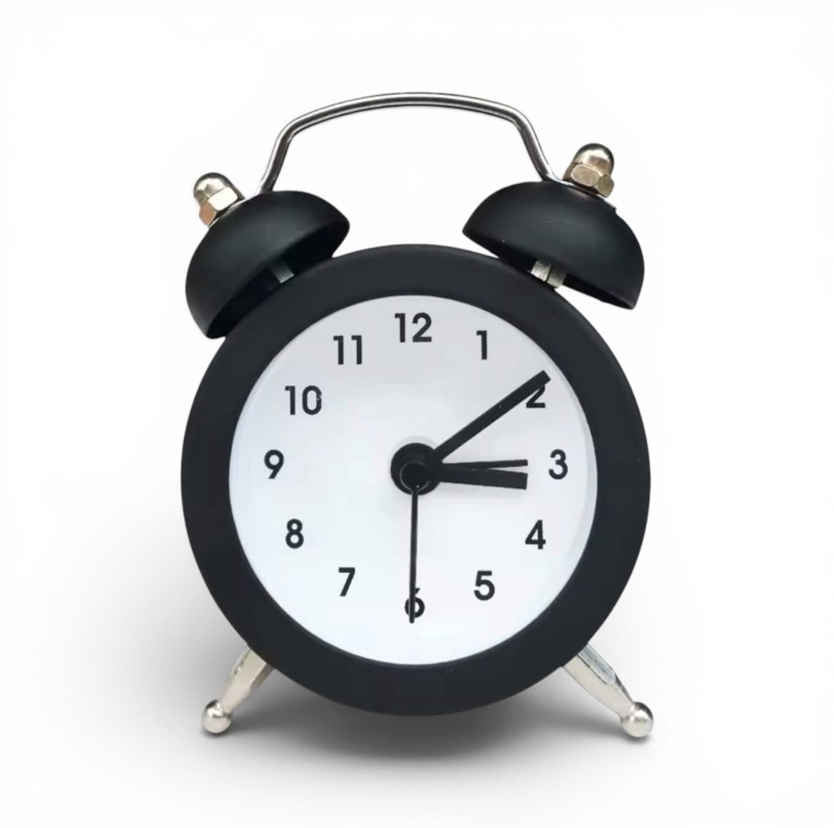 mini reveil horloge noir sur fond blanc - monreveil.com
