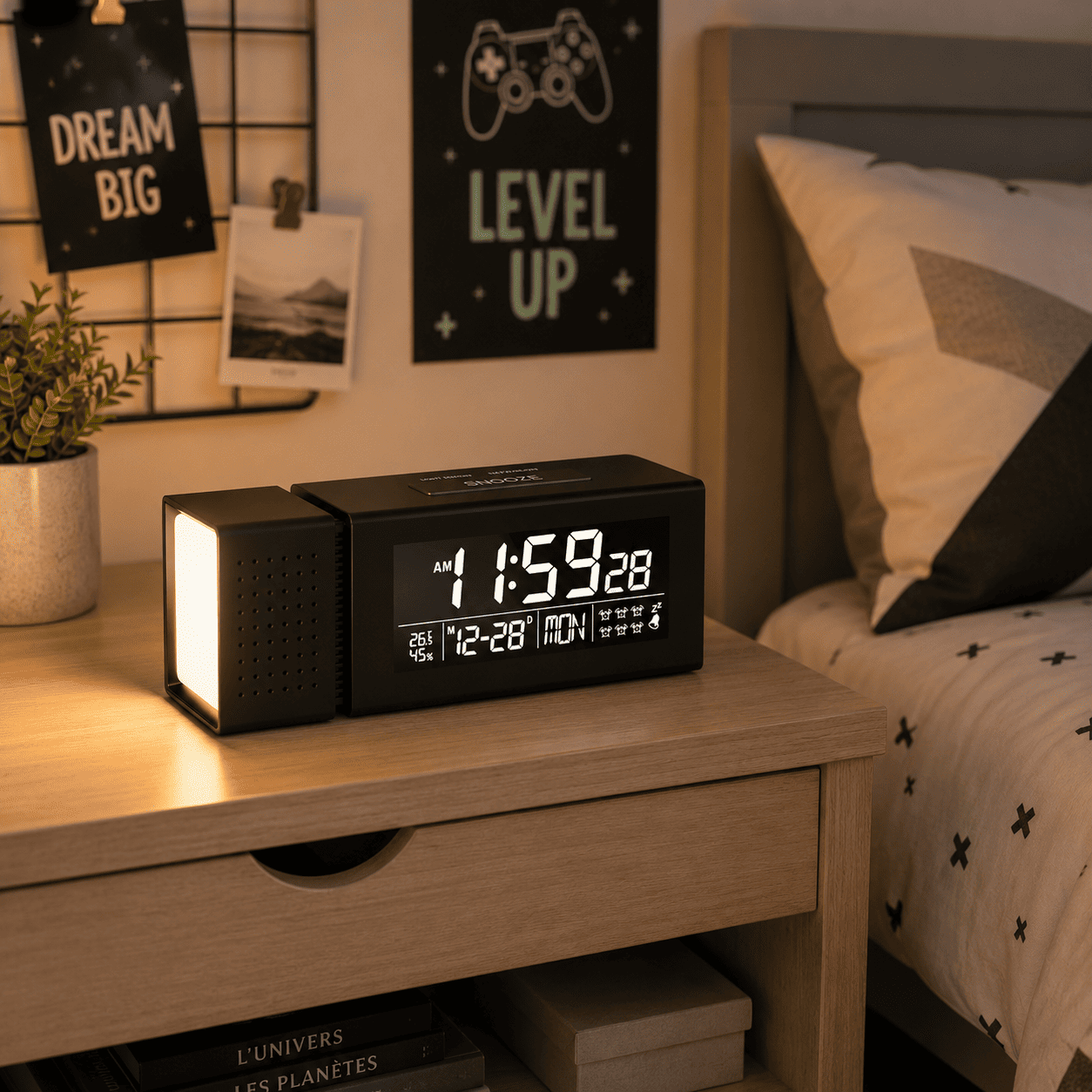 reveil enfant radio FM avec plusieurs alarmes - monreveil.com