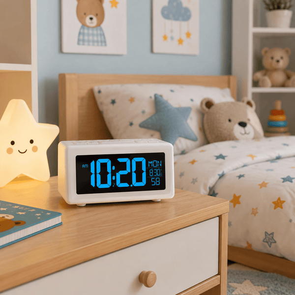 reveil enfant Radio FM blanc chambre enfant - monreveil.com