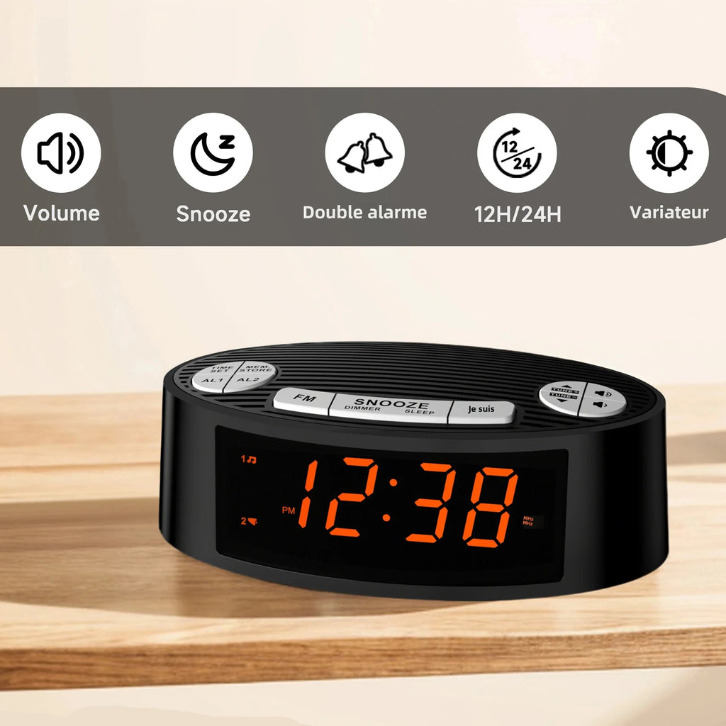 radio reveil enfant double alarme, snooze - monreveil.com