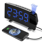 radio réveil projecteur enfant recharge téléphone sur fond blanc