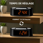 radio reveil enfant noir fonctionnalités - monreveil.com