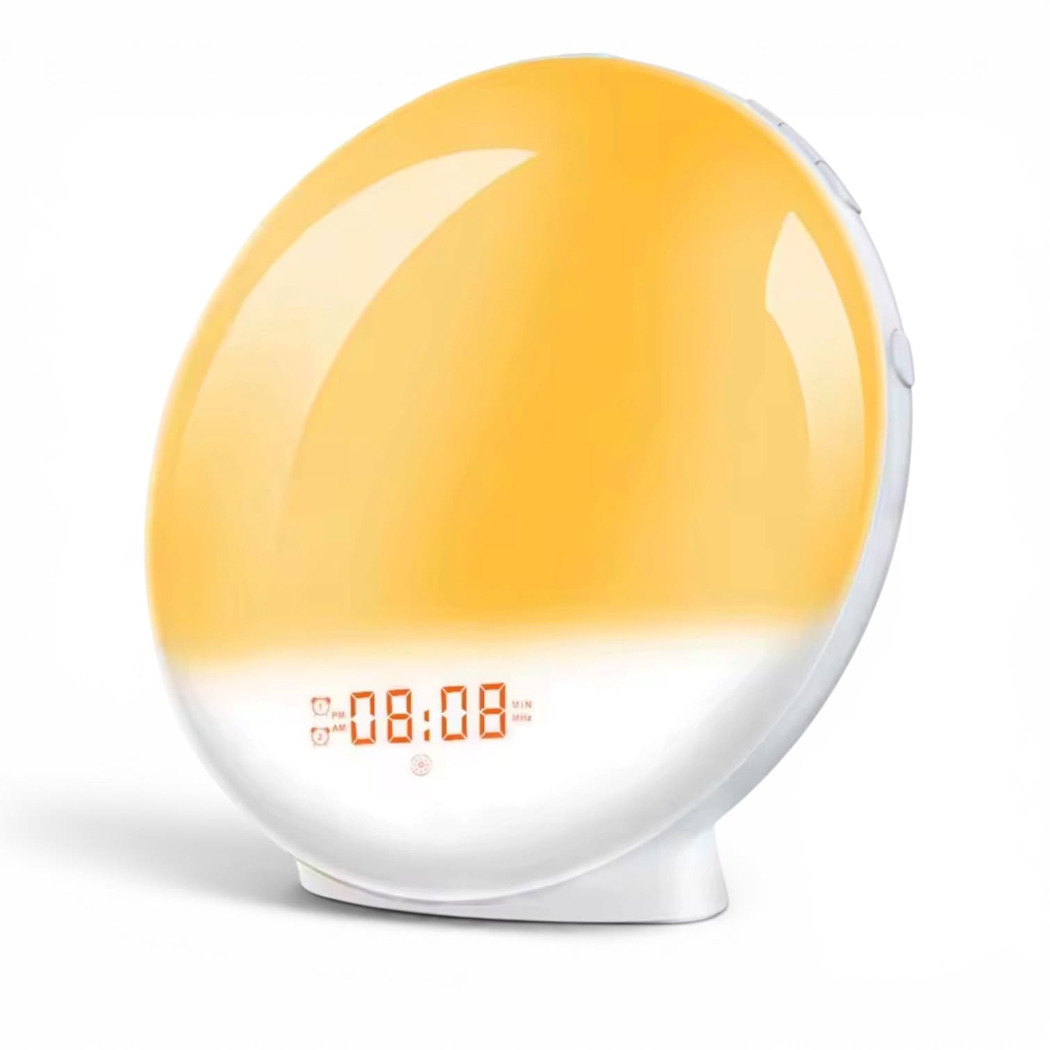 radio réveil couché de soleil sur fond blanc - monreveil.com
