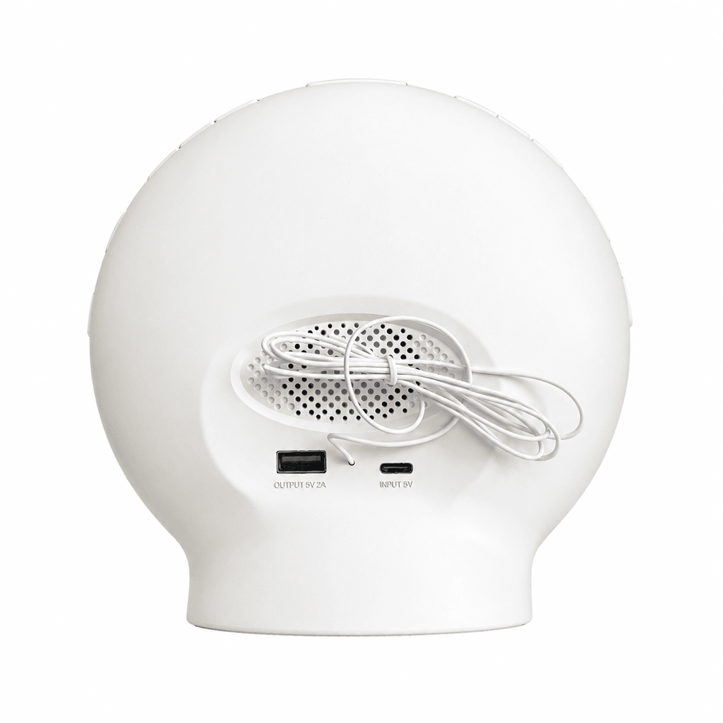 radio réveil couché de soleil lumière progressive vue de dos sur fond blanc - monreveil.com