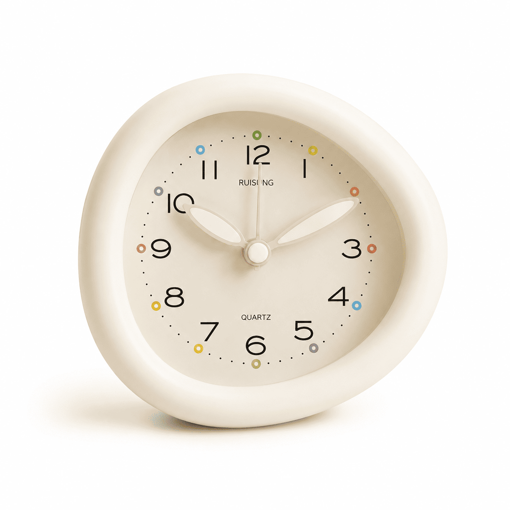 reveil enfant beige sur fond blanc - monreveil.com