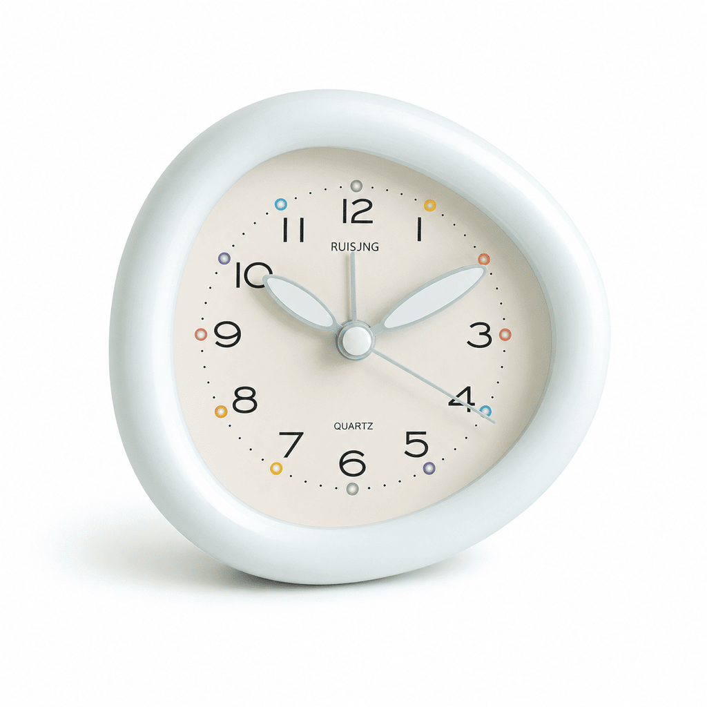 reveil enfant bleu clair sur fond blanc - monreveil.com