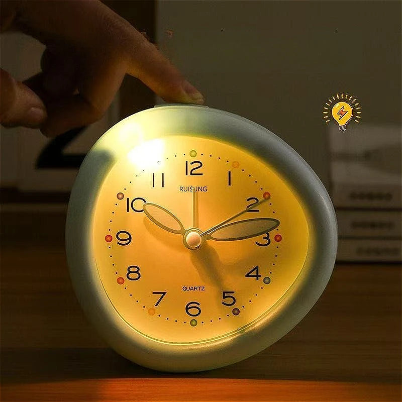 reveil enfant analogique bleu avec lumiere - monreveil.com