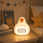 Reveil Canard Veilleuse blanc 5 sonnerie dans chambre d'enfant