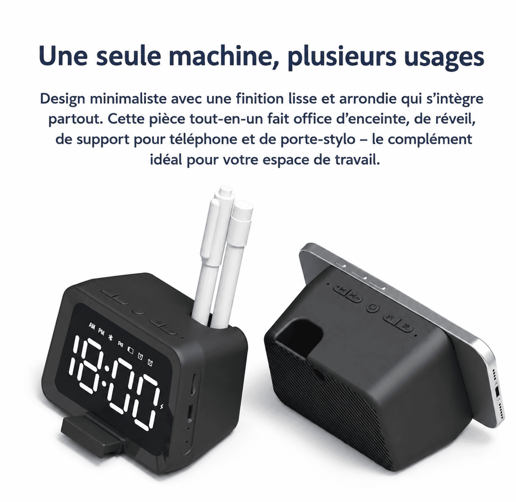 réveil connecté adolescent bluetooth design minimaliste - monreveil.com