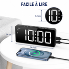 reveil connecte bluetooth mesure du produit port USB