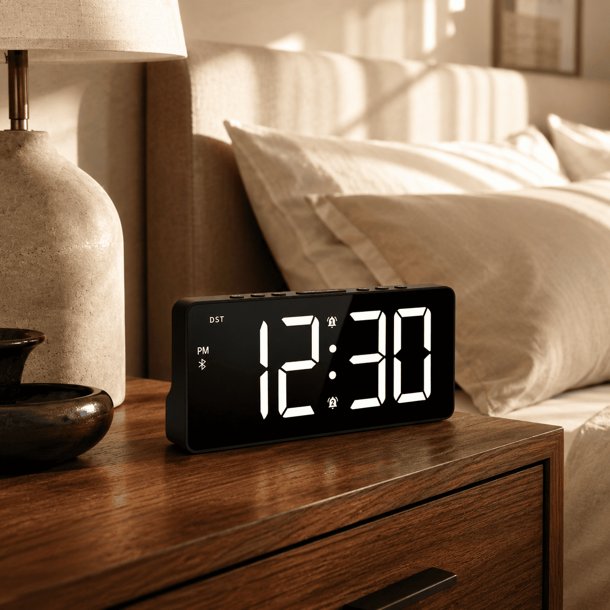 reveil connecte noir chambre adulte - monreveil.com