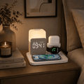 réveil connecté blanc recharge téléphone, montre connectée et écouteur sans fil - monreveil.com
