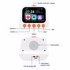 Boutons et port de charge du réveil intelligent pour enfant