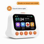 Interface de l’assistant vocal IA du réveil enfant connecté