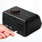 reveil enfant vue de dos avec port USB, branchement et boutons 
