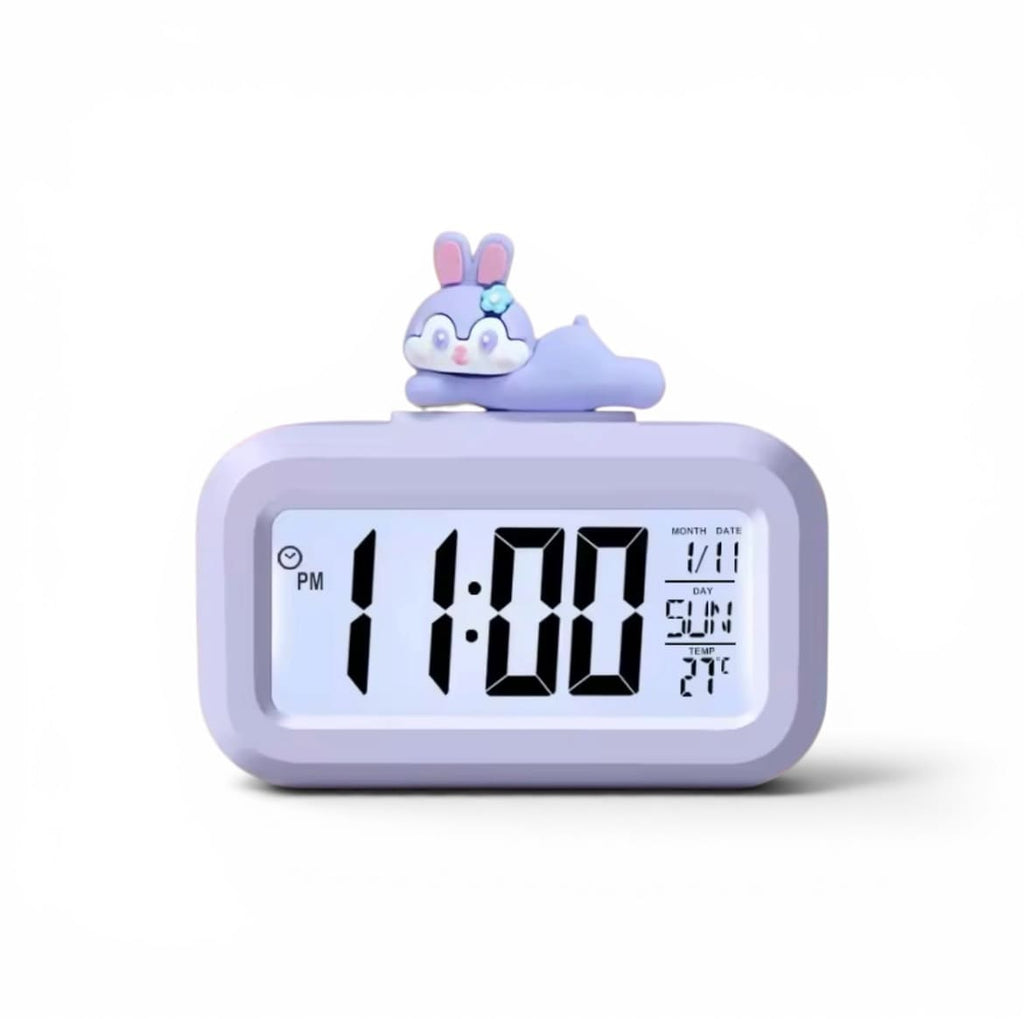 Reveil lapin format plat sur fond blanc - monreveil.com