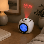 reveil projection carré blanc chambre adulte - monreveil.com
