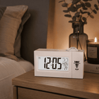 réveil projection blanc chambre adulte - monreveil.com
