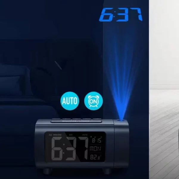 reveil projecteur plafond et boutons - monreveil.com