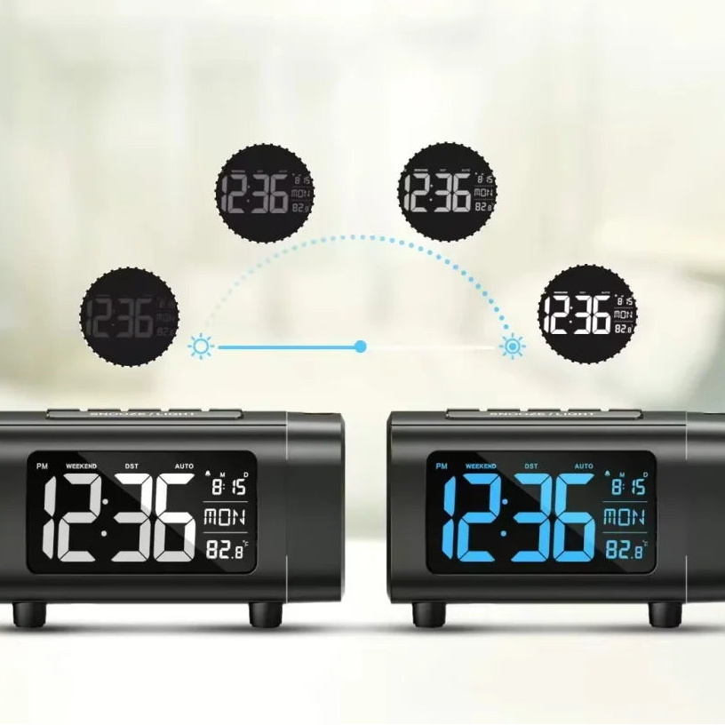 reveil proejecteur radio FM evolution luminosité ecran - monreveil.com