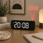 reveil projection noir et blanc chambre adulte - monreveil.com