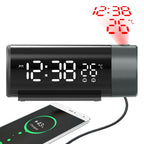 reveil projection noir recharge un téléphone sur fond blanc - monreveil.com