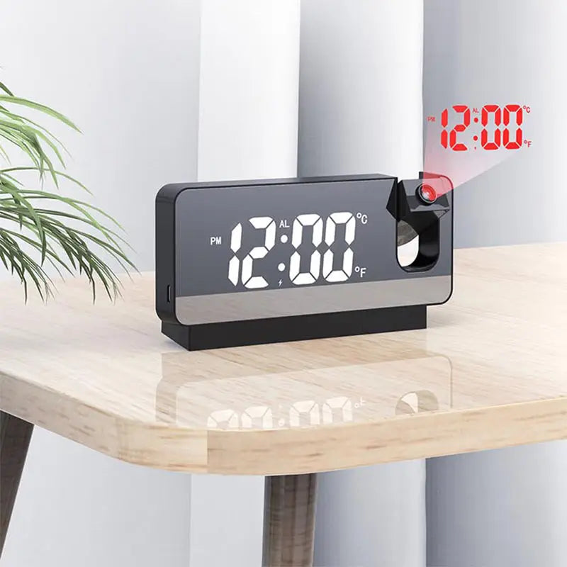 reveil projection noir chambre 