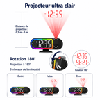 réveil projection plafond rotation 180 dégré sur fond blanc - monreveil.com
