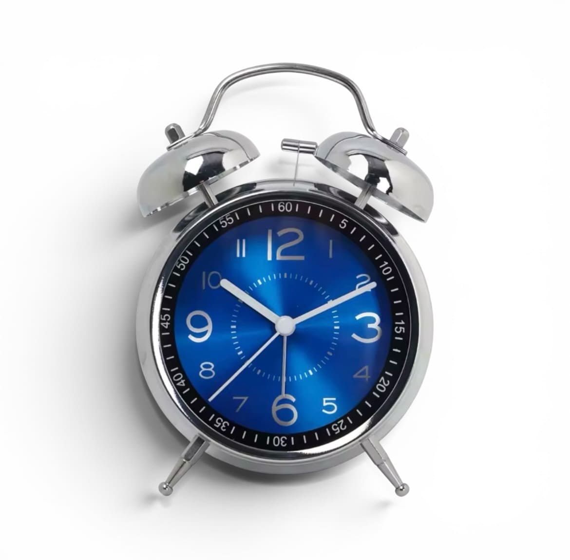 reveil horloge bleu sur fond blanc - monreveil.com