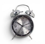 reveil horloge gris sur fond blanc - monreveil.com