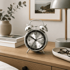 reveil horloge gris chambre adulte - monreveil.com