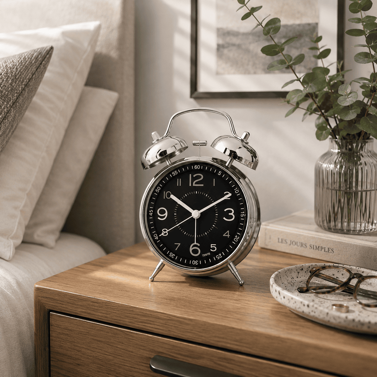 reveil horloge noir chambre adulte - monreveil.com