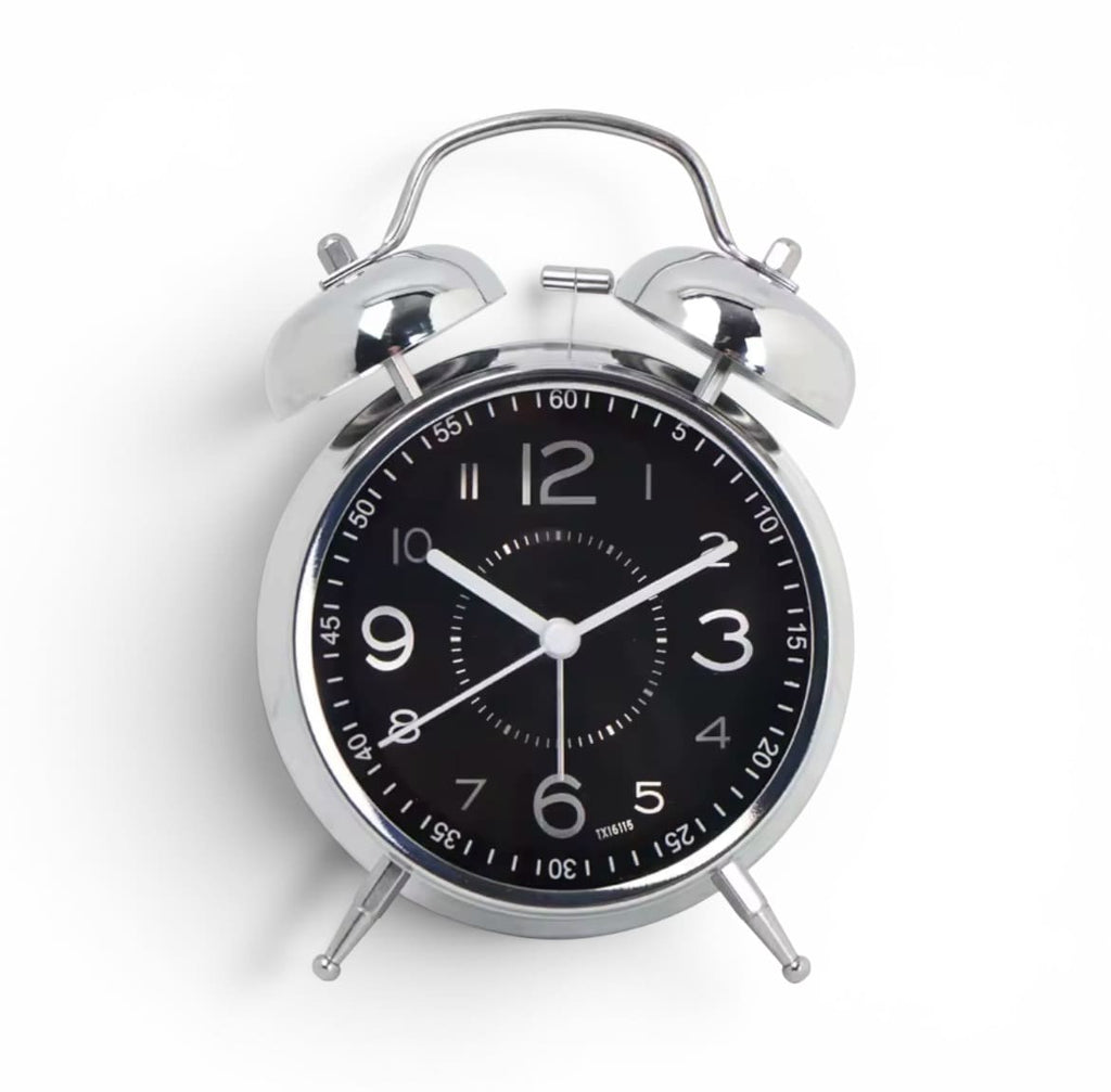 reveil horloge noir sur fond blanc - monreveil.com