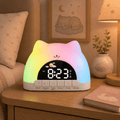 reveil veilleuse chat table de nuit enfant - monreveil.com