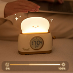 Commande tactile du réveil veilleuse toaster beige
