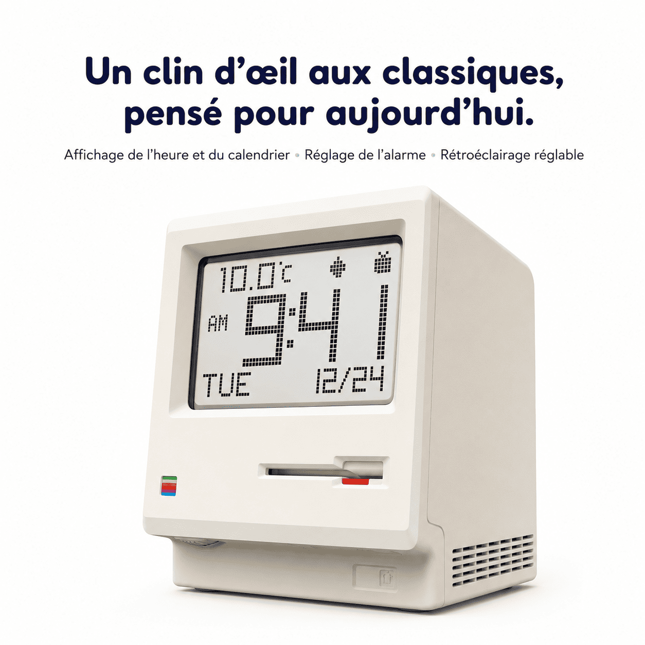 Rveil Rétro Ordinateur Ado Heure Rétroéclairage - monreveil.com