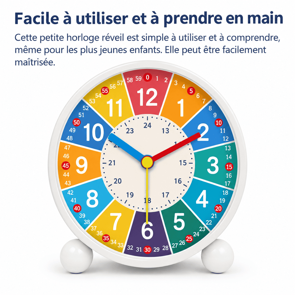 Réveil analogique éducatif facile à prendre en main
