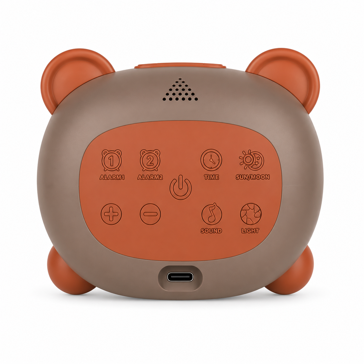 reveil veilleuse ours vue de derrière avec boutons - monreveil.com