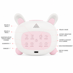 Reveil Veilleuse lapin pour enfant vue de dos - monreveil.com