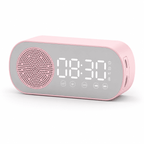 Enceinte radio réveil Bluetooth rose pour enfant vue de face