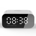 radio réveil connecté chargeur à induction blanc vue de face - monreveil.com