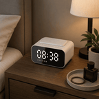 radio réveil connecté chargeur à induction blanc chambre adulte - monreveil.com